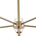 6586/10 MODERNI LN26 132 золото/прозрачный, металл/стекло Люстра подвесная E14 10*40W 220V KASSIA — изображение 3
