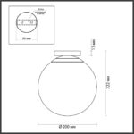 4248/1C HIGHTECH ODL21 505 золотист/металл/белый/акрил Потолочный светильник IP44 E27 LED max 9W BOSCO — изображение 2