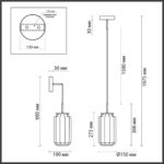 5409/11L HIGHTECH ODL_EX24 105 черный/прозрачный/металл/стекло/акрил Подвесной светильник LED 11W 3000K 720Лм JAM — изображение 3