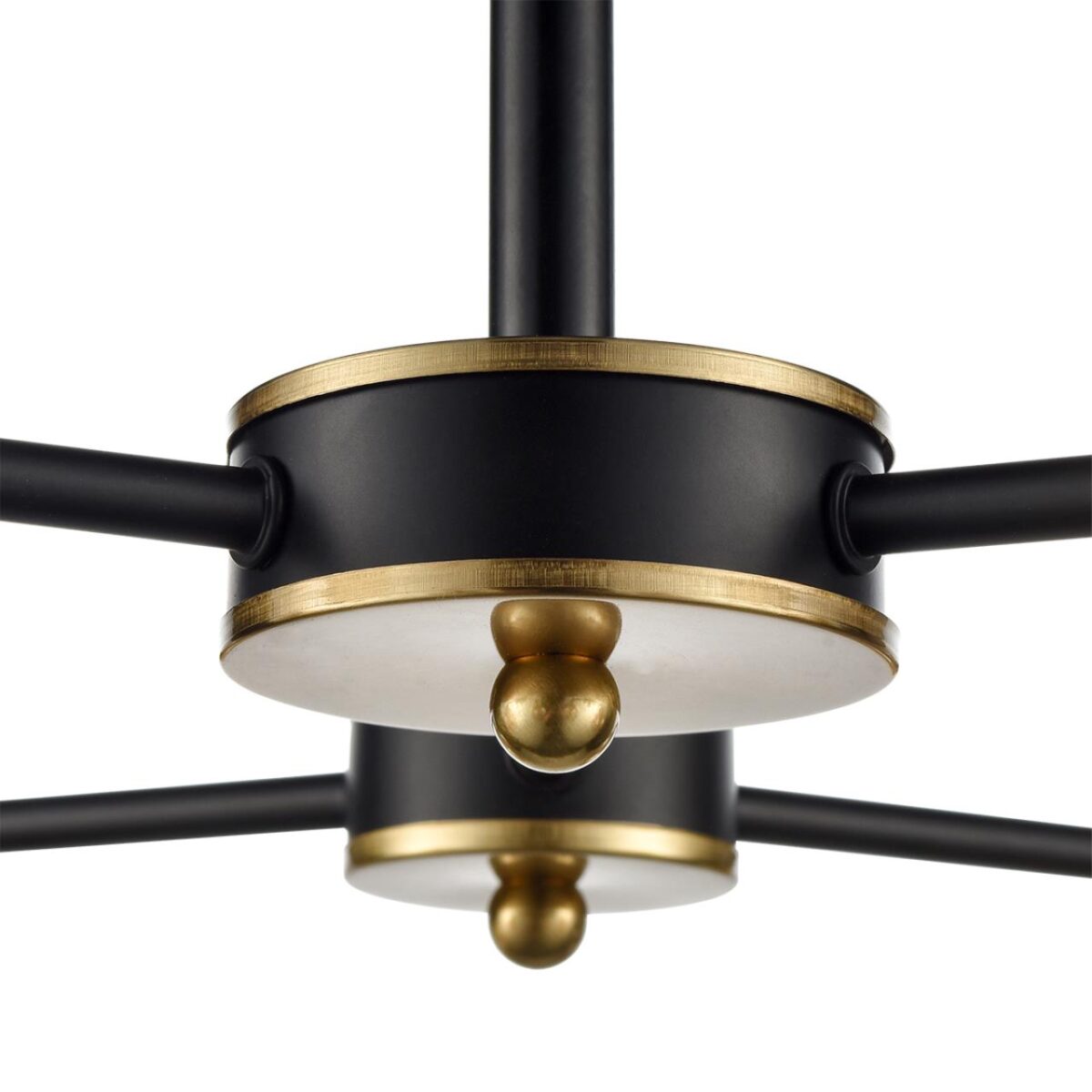 7c7c1cff1622cd84dba429208702060c 8249/6C COMFI LN 000 черный/античное золото/янтарный, металл/стекло Люстра потолочная Е27 6*60W 220V LANDA — изображение 1