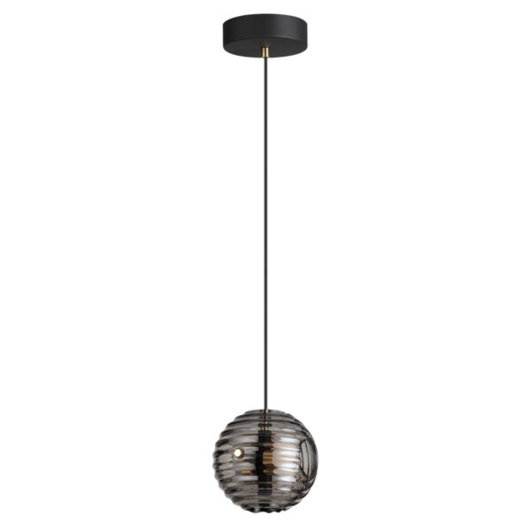 5041/12L L-VISION ODL24 531 черн./золото/дымчатый/металл/стеко Подвес LED 12W 4000К 1526Лм TRONI