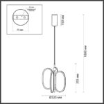6664/38L L-VISION ODL_EX24 000 Подвесной светильник античн бронза/металл/акрил IP20 LED 38W 2500Лм 3000K PIUMA