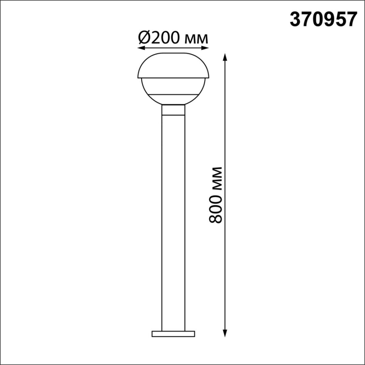370957 STREET NT23 676 черный Светильник ландшафтный IP54 E27 max 40W 220-240V ACORN — изображение 1