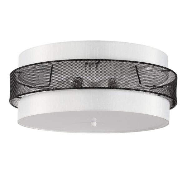 8002/6C MODERNI LN25 000 белый, черный металл/металл, текстиль Потолочный светильник Е27 6*60W 220V ANIMAISA