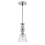 8049/1A SUSPENTIONI LN26 392 хром/прозрачный металл/стекло Подвесной светильник E27 1*60W 220V MANOLA