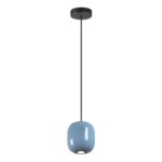5053/1B PENDANT ODL24 375 черный/голубой/металл Подвес GU10 LED 4W OVALI — изображение 2
