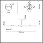5653/99CL LEDIO LN26 347 белый, дерево Люстра потолочная LED 144W 3000/4000/6000К 220V BRAD — изображение 2