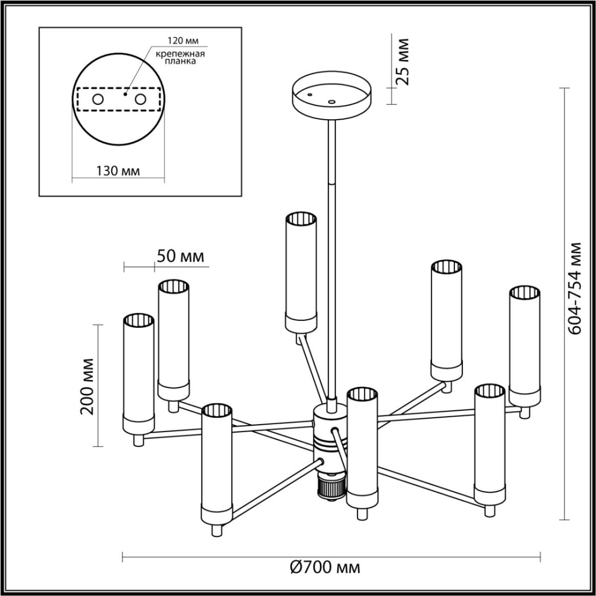5274/8C CLASSI LN26 102 золотой Люстра потолочная E14 8*40W 220V KAMILLA — изображение 2