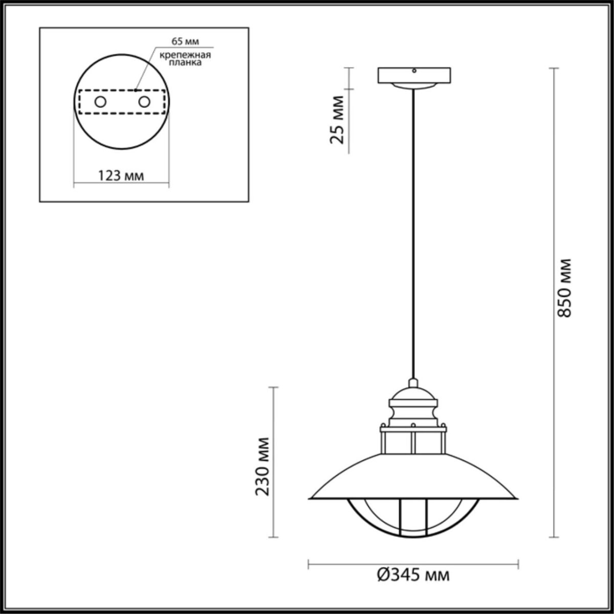 4164/1 NATURE ODL19 705 коричневый/прозрачный Подвес IP23 E27 1*60W DANTE — изображение 2