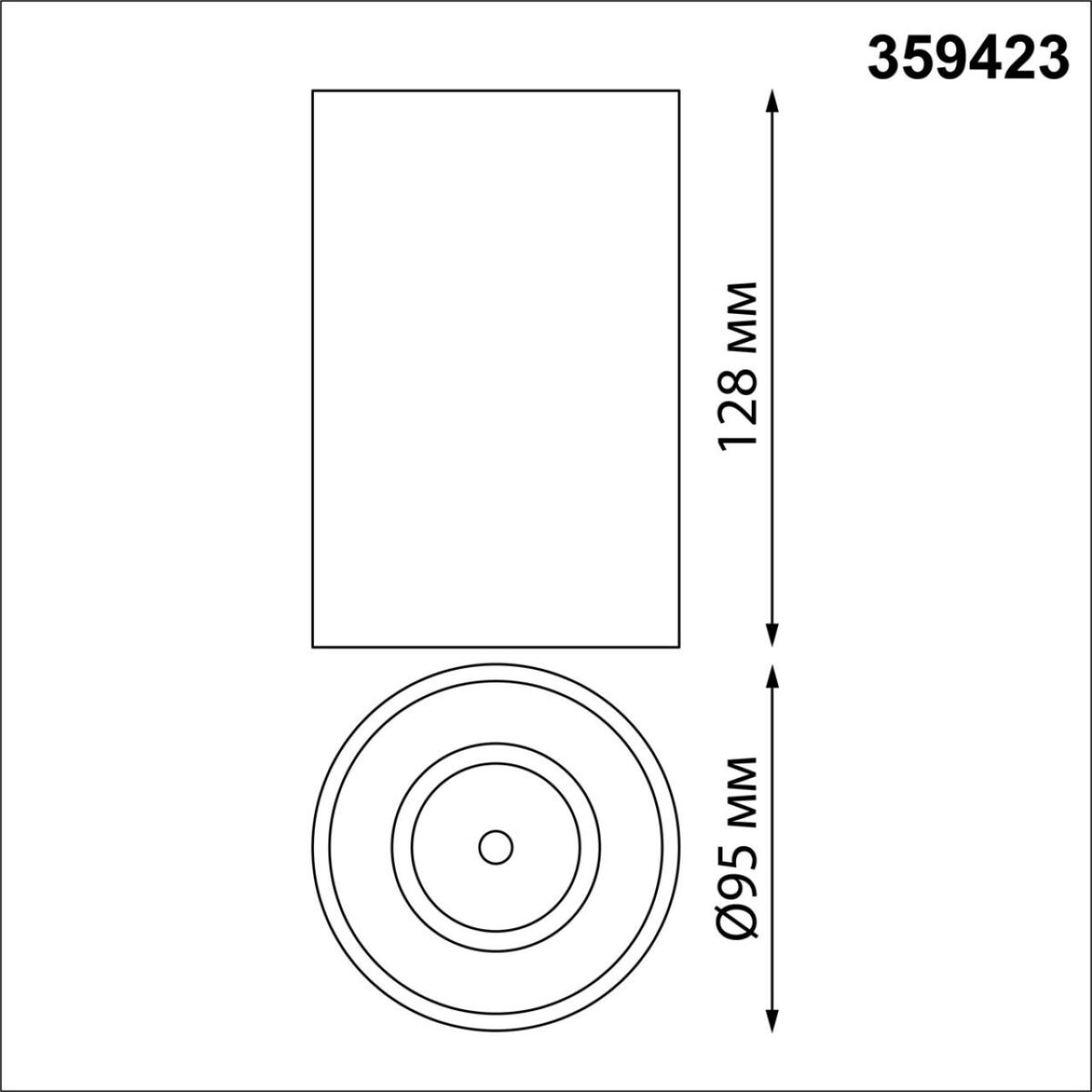359423 OVER NT24 430 черный Светильник накладной влагозащищённый IP54 LED 15W 170-265V 4000К 1350Лм RECTE — изображение 3