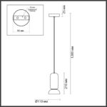 5054/1C PENDANT ODL24 379 черный/розовый/коричн./металл/керамика Подвес GU10 LED 4W KERAMA