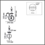 8032/1W CLASSI LN26 084 металл/хрусталь, хром/прозрачный Бра E14 1*40W 220V LAOKA — изображение 3