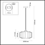 4782/1 PENDANT ODL21 409 бордовый/бронзовый Подвес E27 60W BINGA — изображение 2