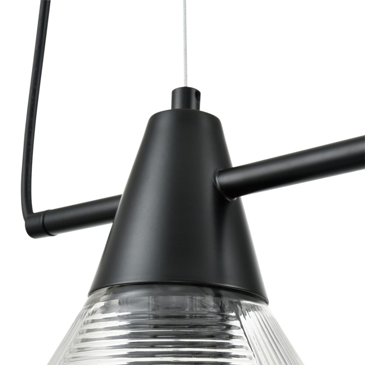6595/4A MODERNI LN26 217 черный/прозрачный, металл/стекло Подвес E27 4*60W 220V CORNE — изображение 2