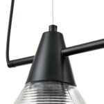 6595/4A MODERNI LN26 217 черный/прозрачный, металл/стекло Подвес E27 4*60W 220V CORNE — изображение 2