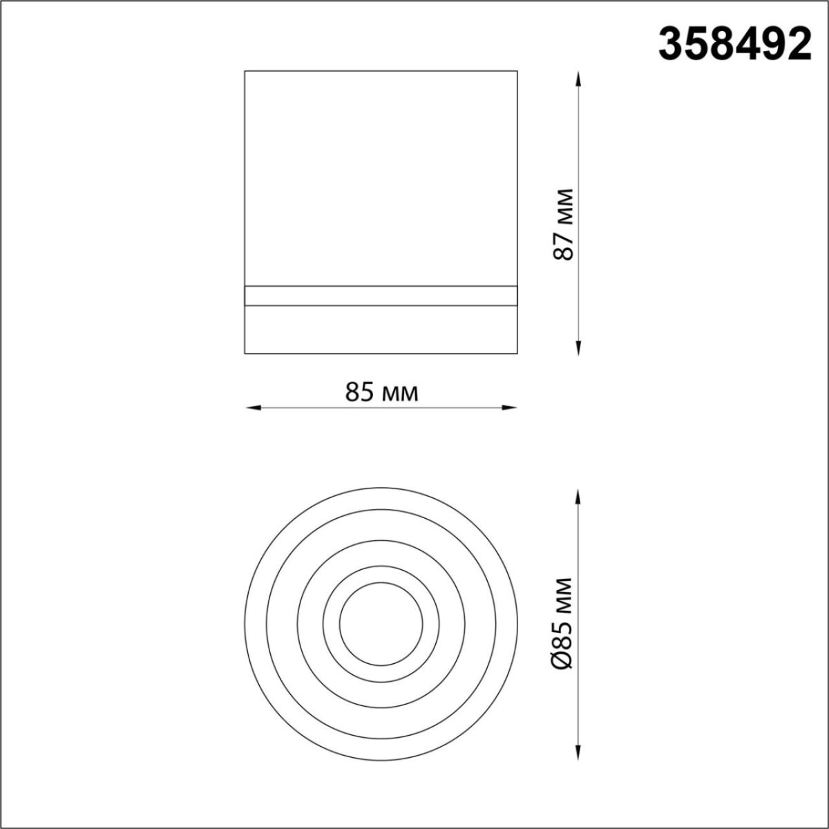 358492 OVER NT20 448 белый Светильник накладной IP20 LED 4000K 12W 220V ARUM — изображение 2
