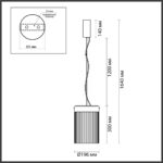 5047/15L L-VISION ODL24 000 черный/светл.янтарный/металл/стекло Подвес LED 15W 4000К 1676Лм PILLARI — изображение 2