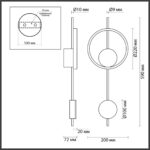 5691/13WL LEDIO LN26 445 белый, чёрный, золотой Настенный светильник LED 13W 3000K 220V MARQUE — изображение 2