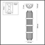 4854/4W HALL ODL_EX21 155 золото/стекло Настенный светильник E14 4*40W высота 890см EMPIRE — изображение 2