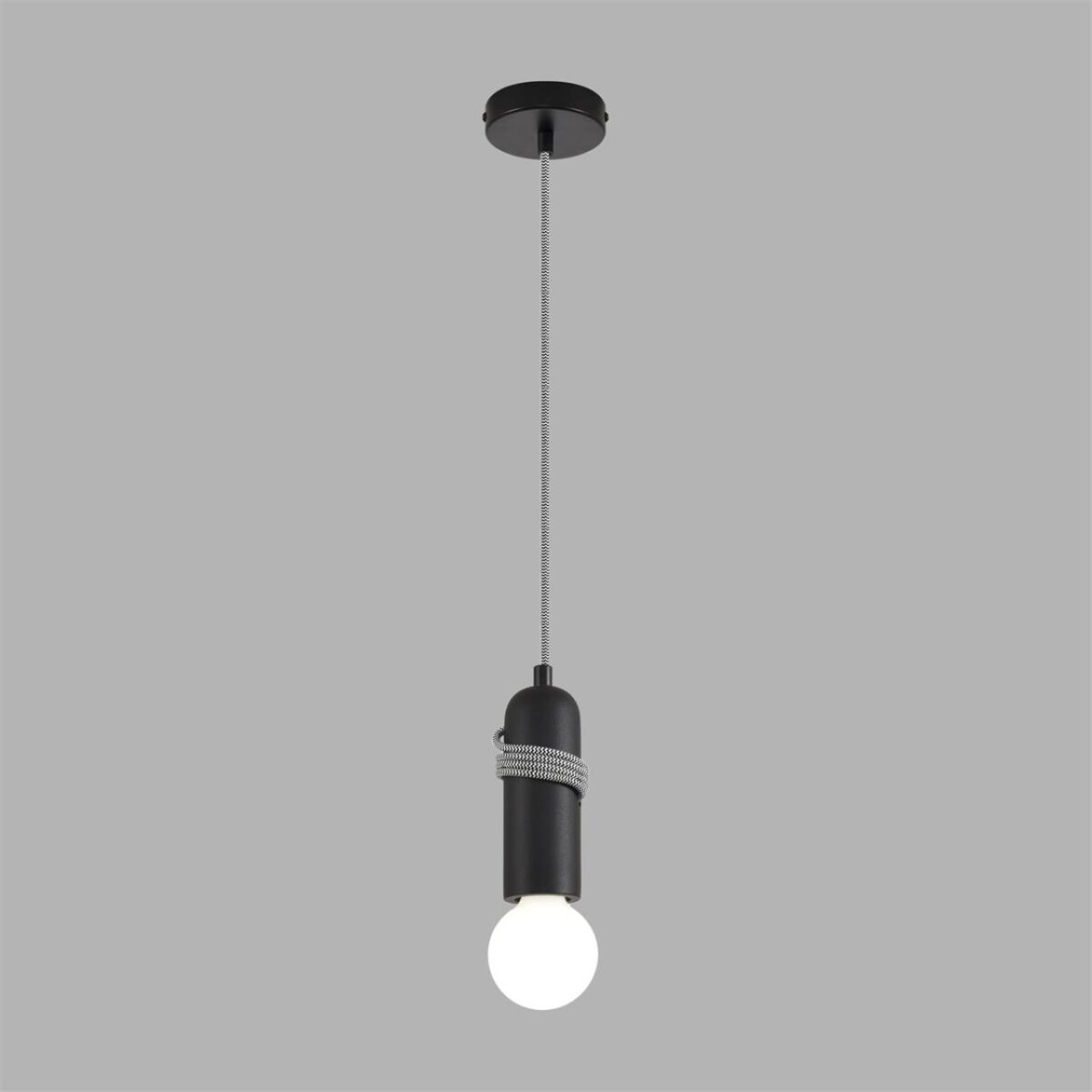 8364/1A ECO LN26 330 черный, металл/бетон Подвес E27 LED 10W 220V TESLA — изображение 2