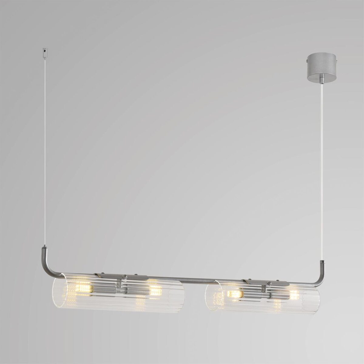 8258/4 SUSPENTIONI LN26 286 серебро/прозрачный, металл/стекло Подвес G9 4*20W 220V TORONTO — изображение 3