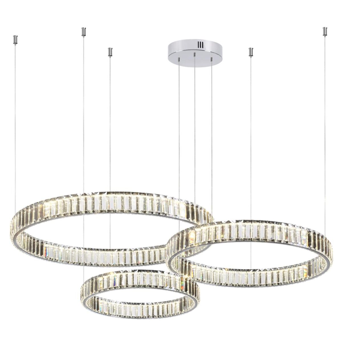 4930/36L L-VISION ODL24 591 хром/прозрачный металл/хрусталь Люстра LED 36W 4000K 4280Лм VEKIA — изображение 1