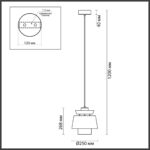4992/1A PENDANT ODL23 381 зеленый/золотой/металл/экокожа Подвес E27 60W KRESSA — изображение 3