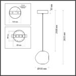 5084/5L L-VISION ODL25 561 хром/прозрачный/металл/акрил Подвес LED 5W 4000K 250Лм JEMSTONE — изображение 2