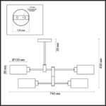 3742/4C MODERNI LN19 000 хром Люстра потолочная E14 4*60W 220V ASHLEY — изображение 3