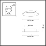 3561/6WL HIGHTECH ODL18 449 золот. фольг-ние Настен. св-ник IP20 LED 3000K 6W 336Лм 220V SOLARIO — изображение 2