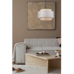 8043/1 MODERNI LN26 338 черный/серый/бежевый, металл/текстиль/ротанг Подвесной светильник Е27 1*60W 220V LAUNA — изображение 2