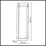 7118/12GL NATURE ODL25 667 Ландшафтный светильник коричневый/металл IP65 LED 12W 900Лм 3000K 120° 220-240V TWINSET — изображение 2