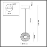 5041/12L L-VISION ODL24 531 черн./золото/дымчатый/металл/стеко Подвес LED 12W 4000К 1526Лм TRONI — изображение 2