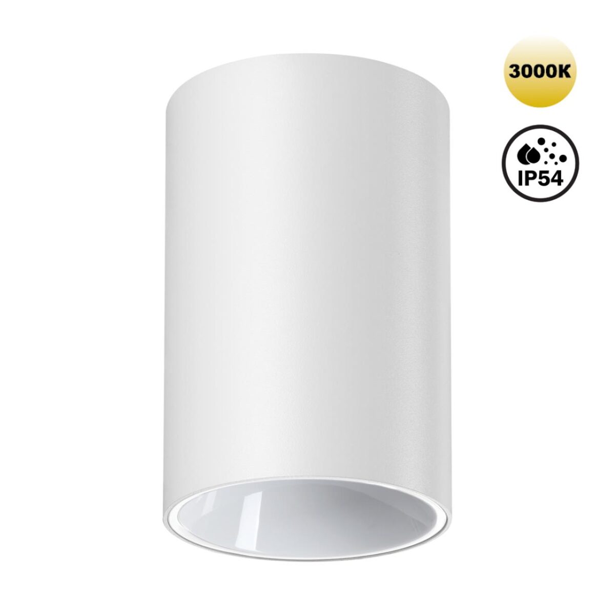 359416 OVER NT24 430 белый Светильник накладной влагозащищённый IP54 LED 10W 170-265V 3000К 830Лм RECTE — изображение 1