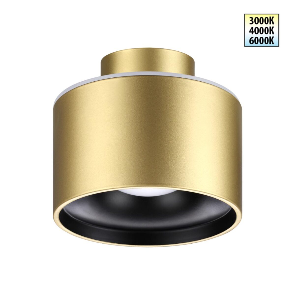 daaea54f0da82926a1f4e0b6c4909f12 358972 OVER NT22 350 бронза св. Светильник накладной с переключ. цв. температуры IP20 LED 3000К4000К6000К 12W вниз + 3W вверх 110-265V GIRO — изображение 1
