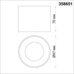 358651 OVER NT21 444 белый Светильник накладной светодиодный IP20 LED 4000К 12W 220V PATERA — изображение 2