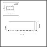 7092/21CL HIGHTECH ODL25 335 Потолочный светильник черный/металл/акрил IP20 LED 13W 988Лм 3000K 220V SMALL — изображение 3