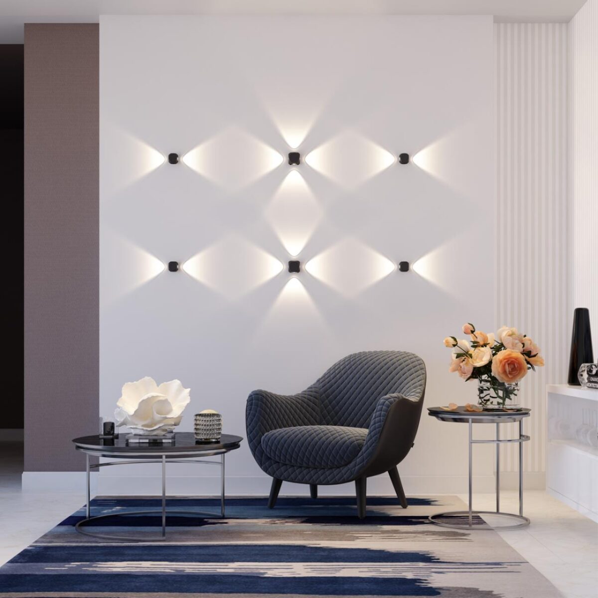 4222/8WL HIGHTECH ODL21 333 черн/металл Настенный светильник IP54 LED 8W 716Лм 3200K 70° MIKO — изображение 1