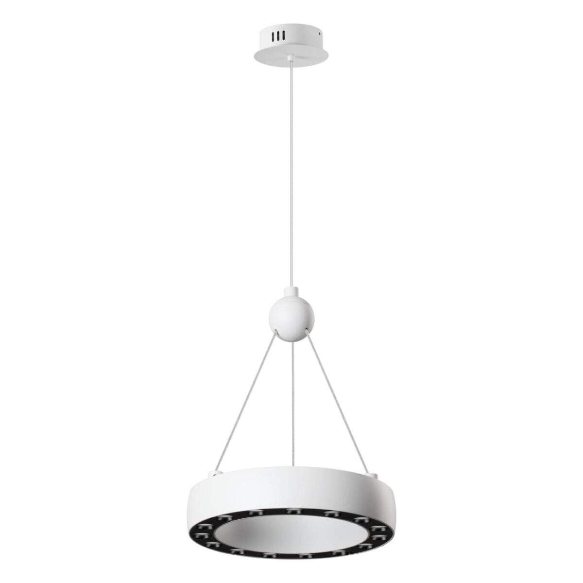 eb79cb58b1aaa3c35aac1ee69d7aeae6 359395 OVER NT24 278 белый Светильник подвесной светодиодный, длина провода 2м IP20 LED 12W вниз/5W вверх 220V 1360Лм 3000K TURN — изображение 1