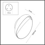 7003/7WL HIGHTECH ODL25 297 Настенный светильник черный ice crack/акрил IP44 LED 7W 231Лм 3000K CRI > 90 VELA — изображение 2