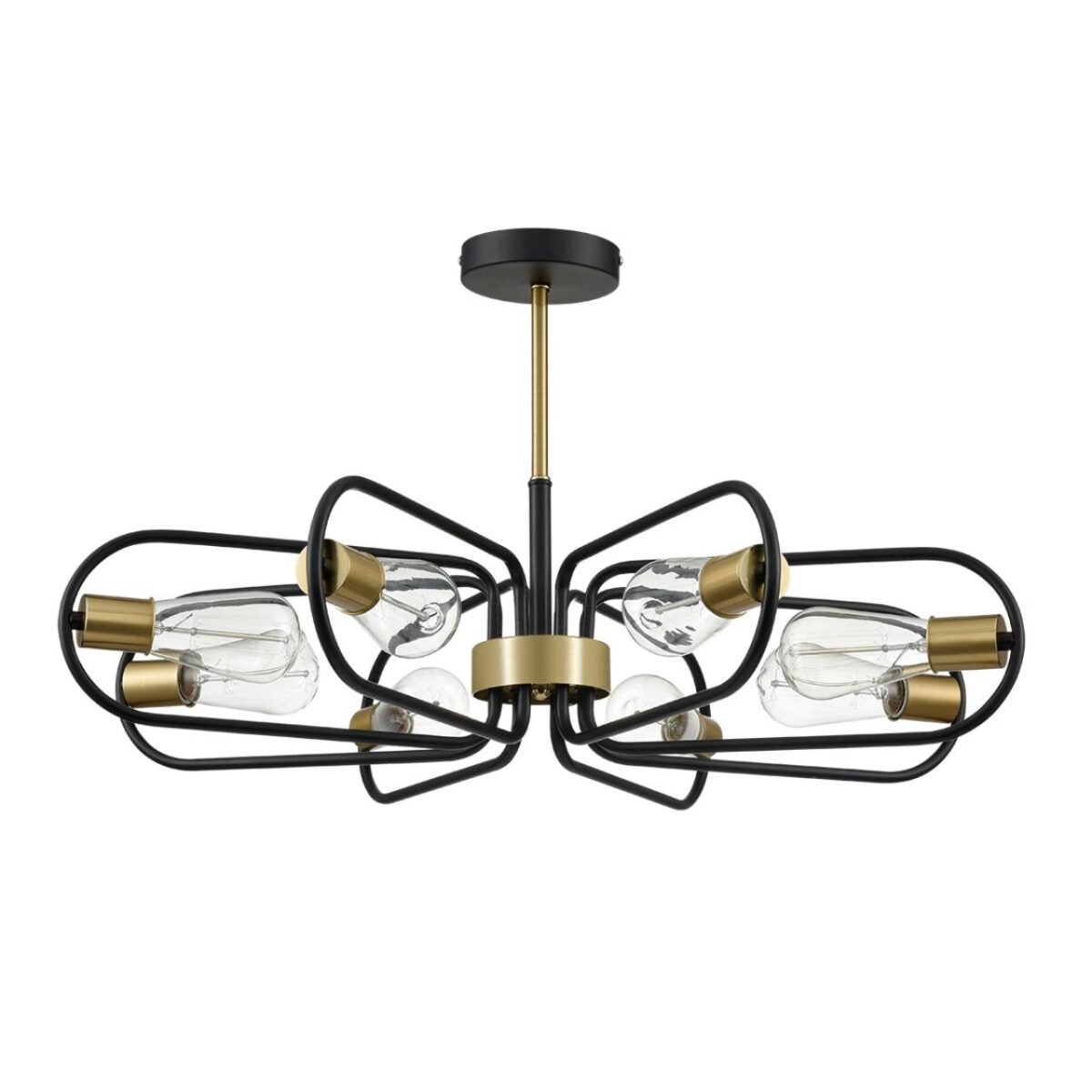 f402873bebf1c5bc89e2fb4eaf9e2bfe 8058/8C COMFI LN24 000 черный, медь/ металл/ Люстра потолочная E27 8*60W 220V ALMIRA — изображение 1