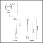 4278/1W L-VISION ODL21 241 прозрачн/золот фольг-ние Настенный светильник IP20 GU10 LED max 6W GOTA — изображение 3