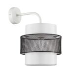 8002/1W MODERNI LN25 000 белый, черный металл/металл, текстиль Бра Е27 60W 220V ANIMAISA