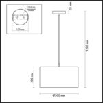 3745/2 MODERNI LN26 525 никель/белый, металл/текстиль Подвес E27 2*60W 220V NIKKI — изображение 3