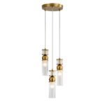 8276/3A MODERNI LN26 161 латунь/прозрачный, металл/стекло Подвес Е14 3*40W 220V DENVER — изображение 3