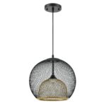 8052/1A SUSPENTIONI LN26 399 черный/черный, золото металл/металл Подвесной светильник E27 1*60W 220V LEONELA