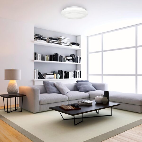 7686/DLN PALE SN 204 Светильник пластик/белый LED 48Вт 3000/4000/6000К D380 IP43 CCT HIMAR
