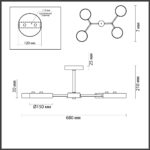 5652/72CL LEDIO LN26 347 белый, дерево Люстра потолочная LED 72W 3000/4000/6000К 220V BRAD — изображение 2