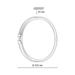 7654/DL COLOR SN 132 Светильник пластик/белый/серый/золотой LED 48Вт 4000К D405 IP43 FAVEMO GREY — изображение 3