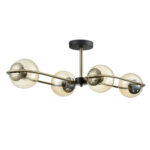 8062/4C COMFI LN24 000 черный/тонированный металл/стекло Люстра потолочная E27 4*60W 220V ERENA